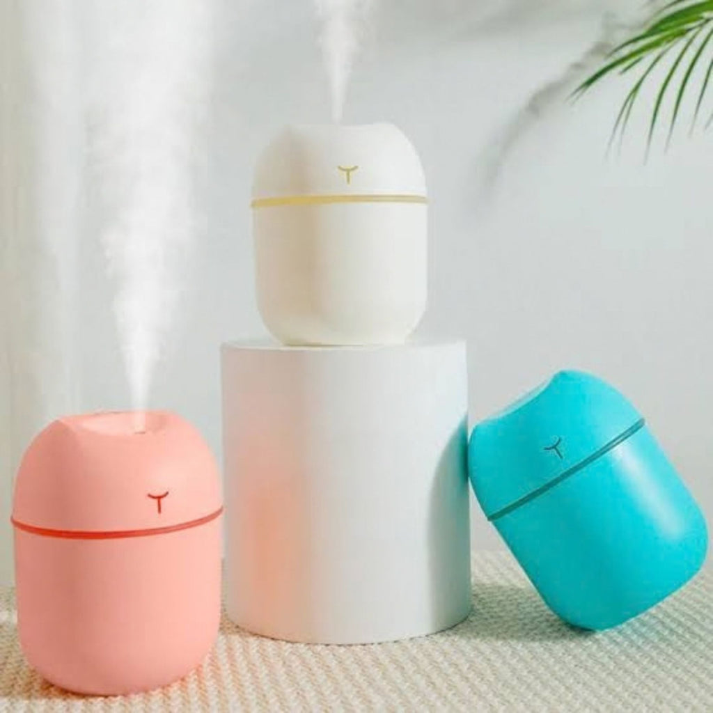 Mini Cute Air Humidifier with LED Light, 220ml, USB Powered