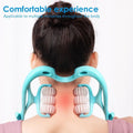 6-Wheel Pressure Point Neck and Shoulder Massager, Manual Roller