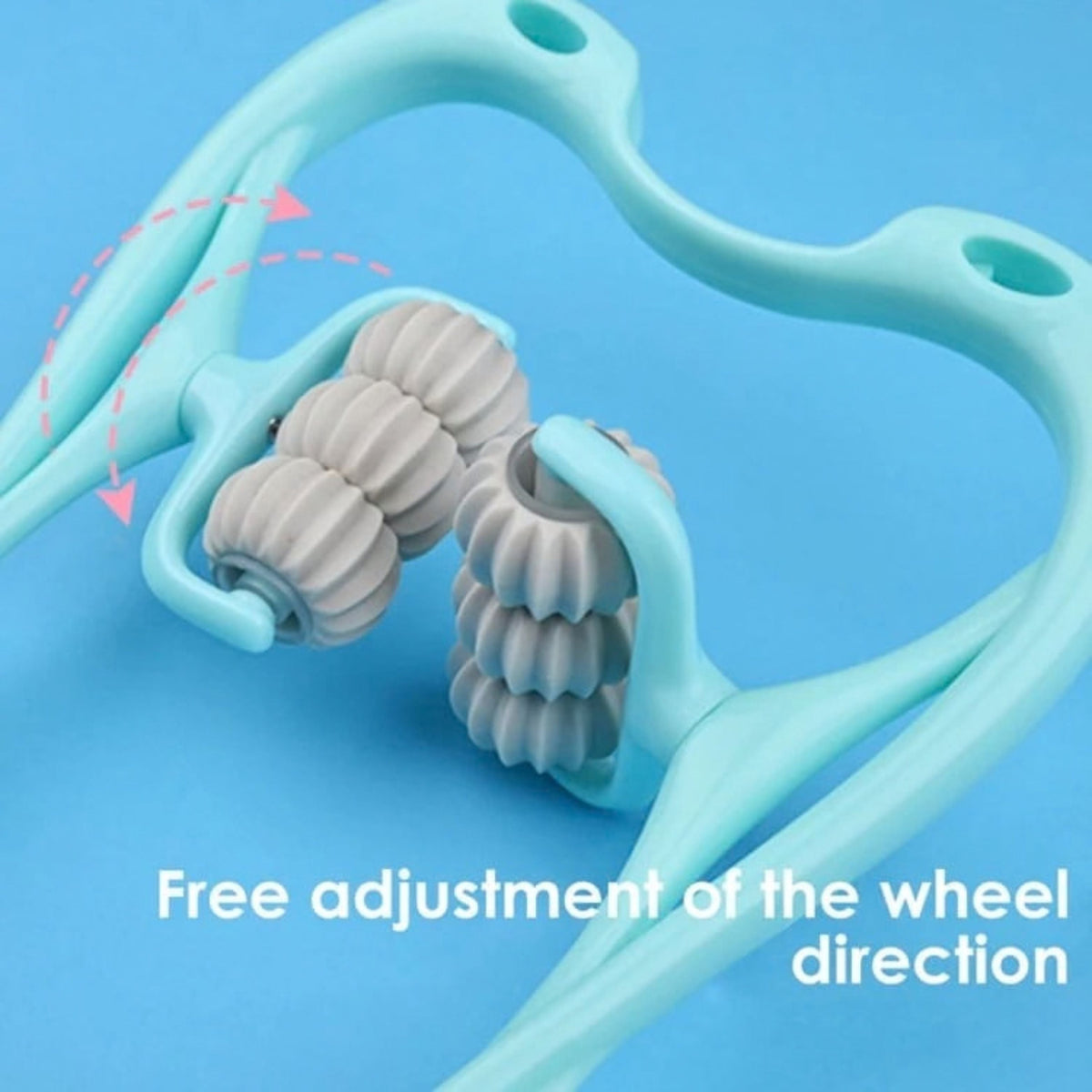 6-Wheel Pressure Point Neck and Shoulder Massager, Manual Roller