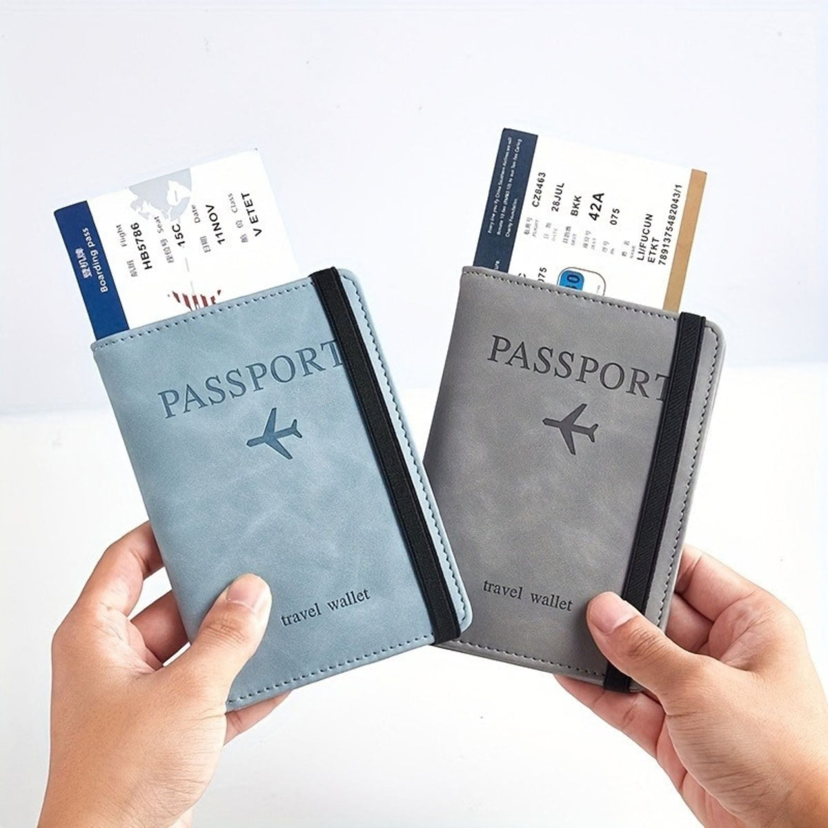 Passport Travel Wallet Organizer with Card, SIM and Boarding Pass Slots