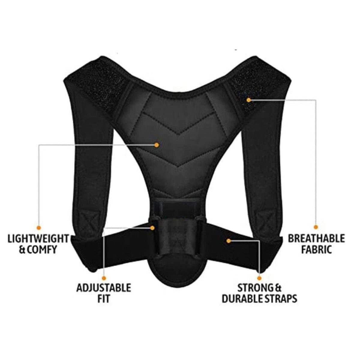 Adjustable Posture Corrector Belt for Back and Shoulder Support, Unisex