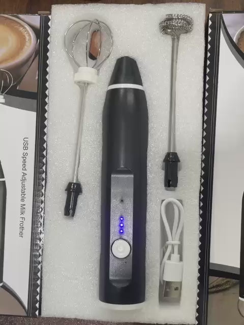 Rechargeable 3-Speed Coffee Frother and Egg Beater