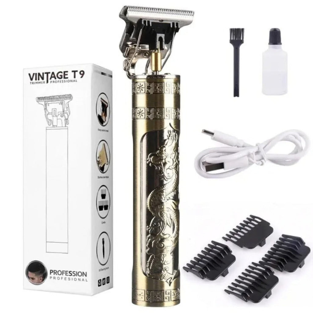 Metal Body T9 Hair and Beard Trimmer, USB Rechargeable Clipper