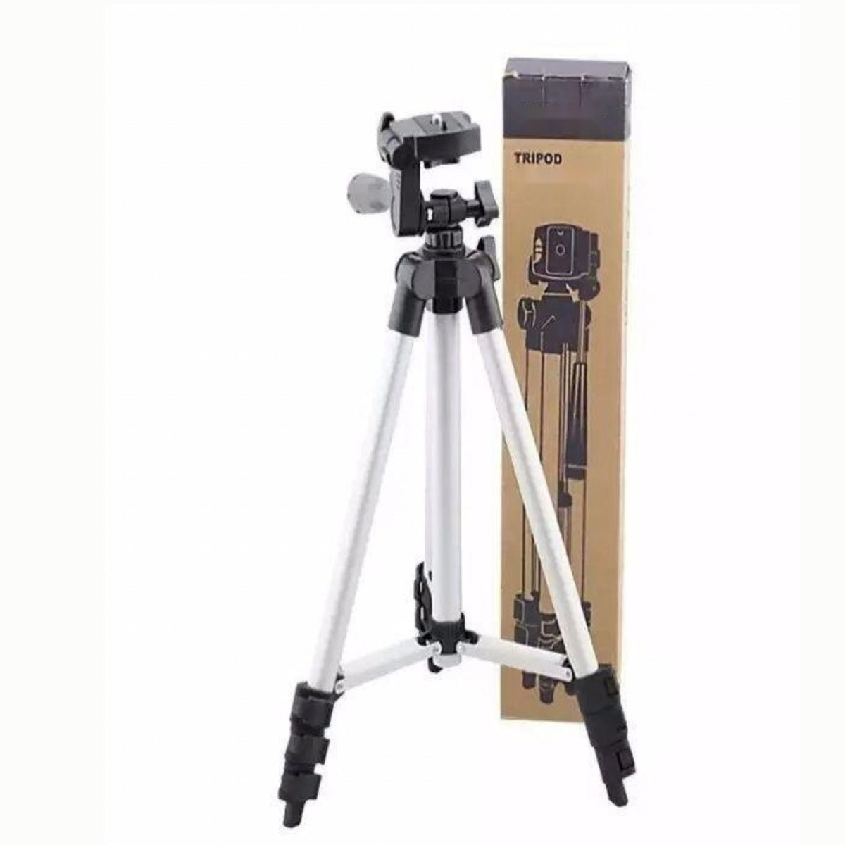 Adjustable Tripod Stand for Mobile and Camera with Phone Clip and Bag