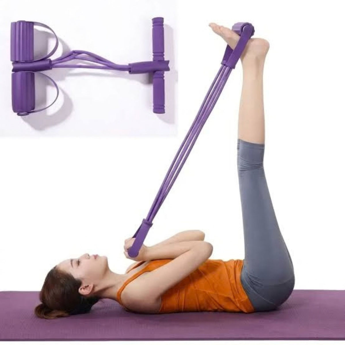 Tummy Trimmer Pull Rope Resistance Band for Abs and Home Workout