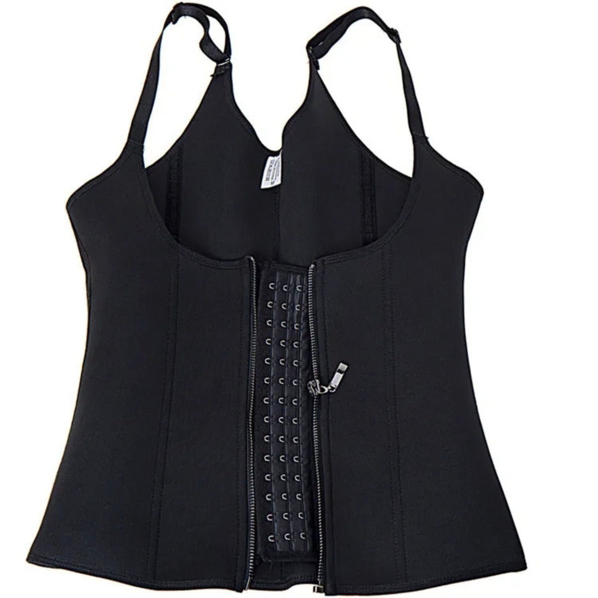 Adjustable Hook and Zip Waist Trainer Vest with Shoulder Straps