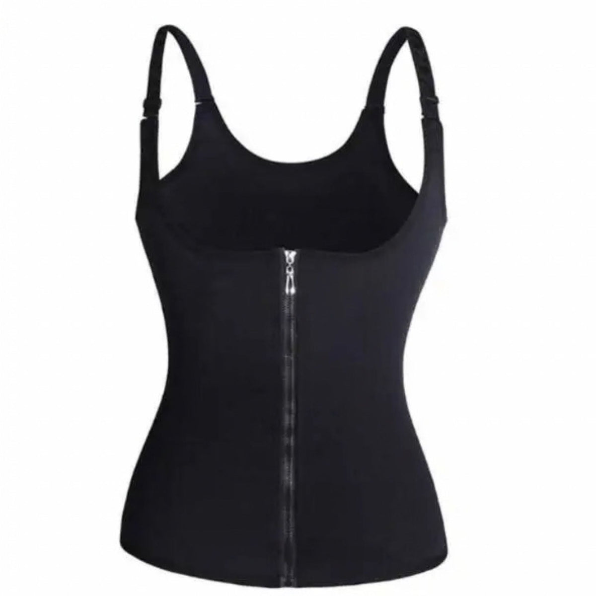 Adjustable Hook and Zip Waist Trainer Vest with Shoulder Straps
