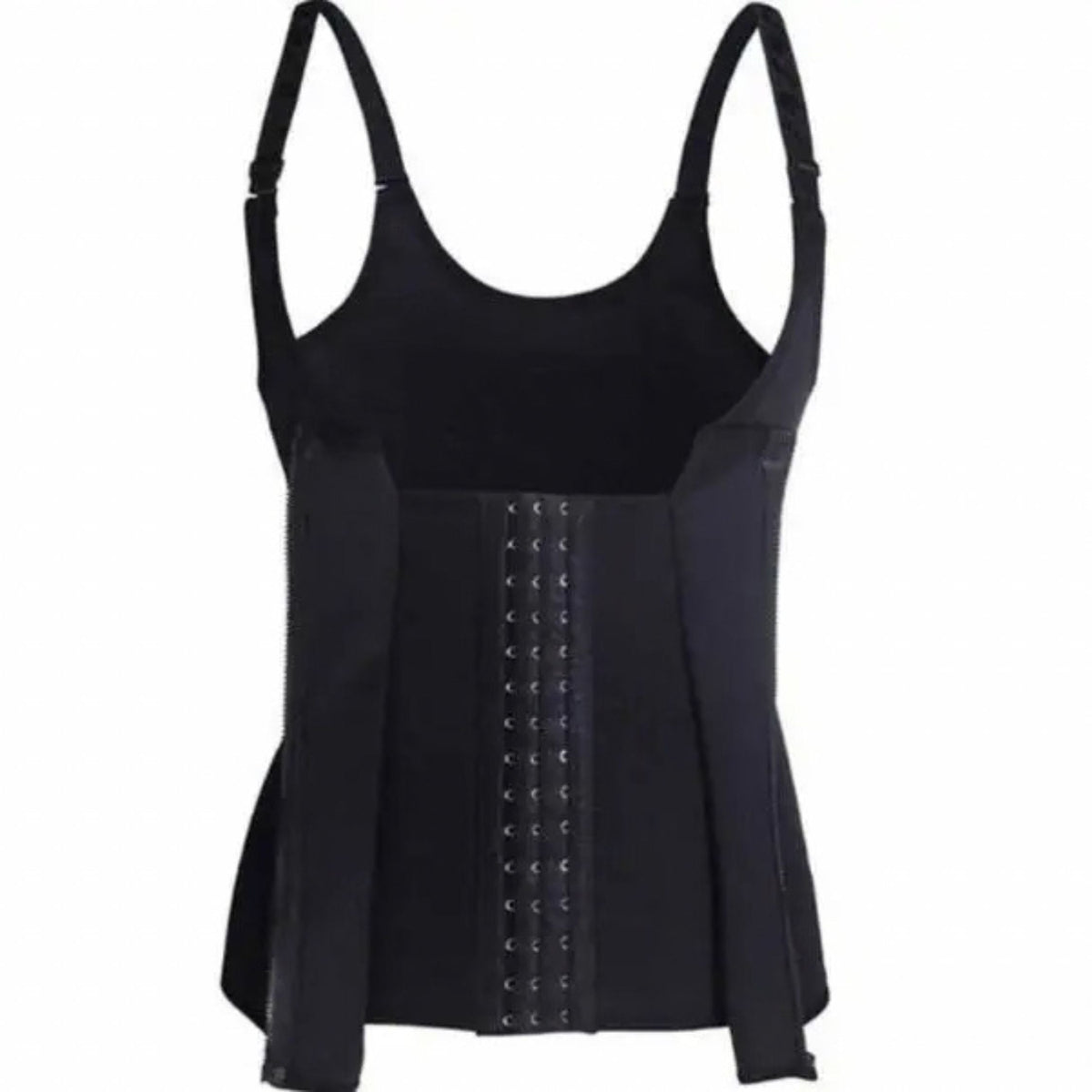 Adjustable Hook and Zip Waist Trainer Vest with Shoulder Straps