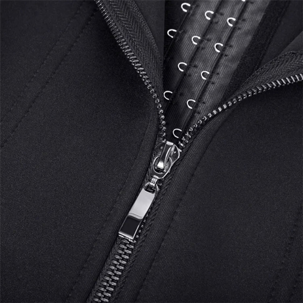 Adjustable Hook and Zip Waist Trainer Vest with Shoulder Straps