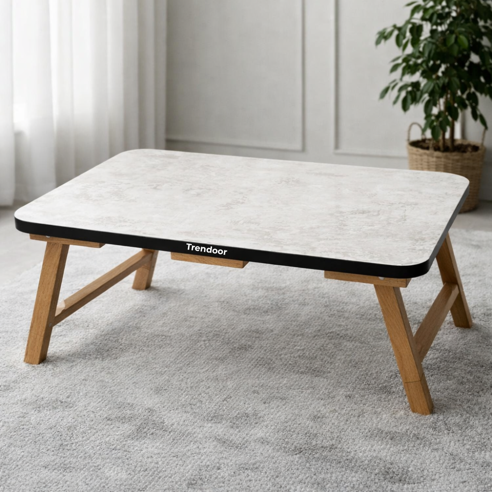 Wooden Folding Table and Lap Desk for Study, Reading and Laptop