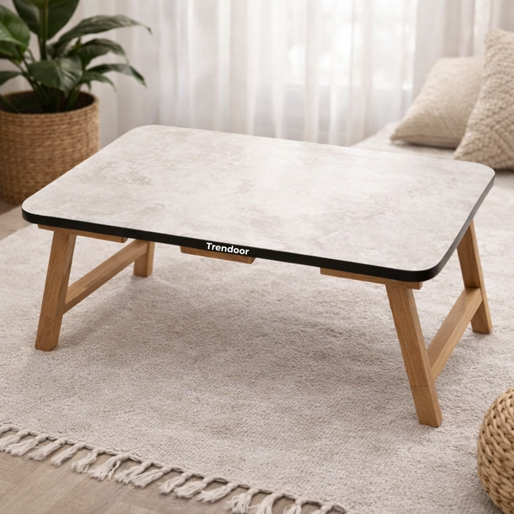 Wooden Folding Table and Lap Desk for Study, Reading and Laptop