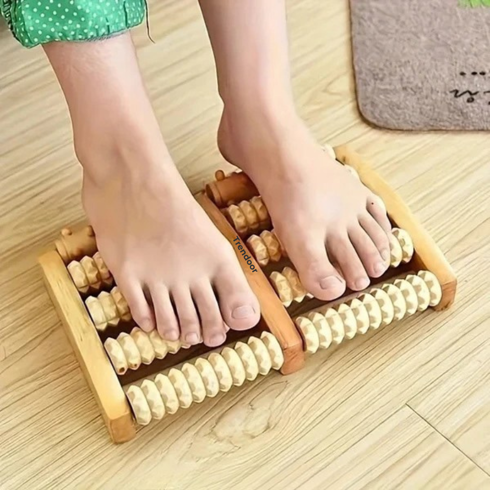 Wooden Foot Massager Roller – Foot Relaxation and Stress Relief