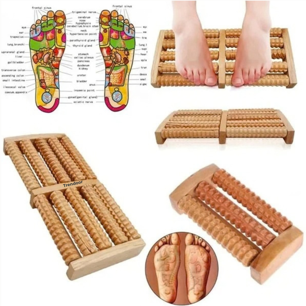 Wooden Foot Massager Roller – Foot Relaxation and Stress Relief